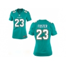 Womens Miami Dolphins #23 Adrian Foster Aqua Green Game Jersey