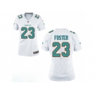 Womens Miami Dolphins #23 Adrian Foster Aqua White Game Jersey