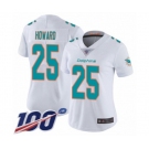 Women's Miami Dolphins #25 Xavien Howard White Vapor Untouchable Limited Player 100th Season Football Jersey