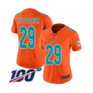 Women's Miami Dolphins #29 Minkah Fitzpatrick Limited Orange Inverted Legend 100th Season Football Jersey