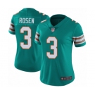 Women's Miami Dolphins #3 Josh Rosen Aqua Green Alternate Vapor Untouchable Limited Player Football Jersey