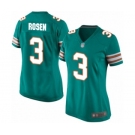 Women's Miami Dolphins #3 Josh Rosen Game Aqua Green Alternate Football Jersey