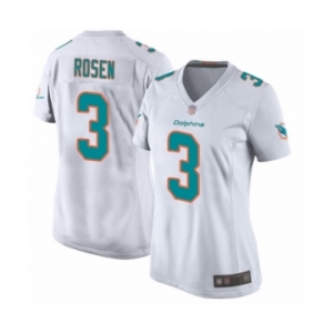 Women's Miami Dolphins #3 Josh Rosen Game White Football Jersey