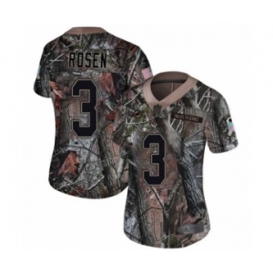 Women's Miami Dolphins #3 Josh Rosen Limited Camo Rush Realtree Football Jersey