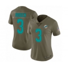 Women's Miami Dolphins #3 Josh Rosen Limited Olive 2017 Salute to Service Football Jersey