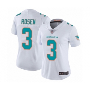 Women's Miami Dolphins #3 Josh Rosen White Vapor Untouchable Limited Player Football Jersey