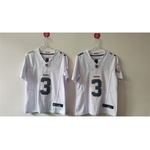 Women's Miami Dolphins #3 Odell Beckham Jr. White F.U.S.E Vapor Untouchable Stitched Jersey