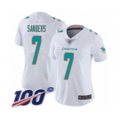 Women's Miami Dolphins #7 Jason Sanders White Vapor Untouchable Limited Player 100th Season Football Jersey