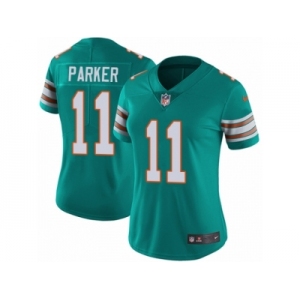 Women's Nike Miami Dolphins #11 DeVante Parker Vapor Untouchable Limited Aqua Green Alternate NFL Jersey