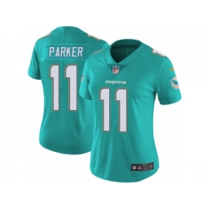 Women's Nike Miami Dolphins #11 DeVante Parker Vapor Untouchable Limited Aqua Green Team Color NFL Jersey