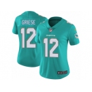 Women's Nike Miami Dolphins #12 Bob Griese Vapor Untouchable Limited Aqua Green Team Color NFL Jersey