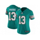 Women's Nike Miami Dolphins #13 Dan Marino Vapor Untouchable Limited Aqua Green Alternate NFL Jersey