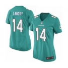 Women's Nike Miami Dolphins #14 Jarvis Landry Game Aqua Green Team Color NFL Jersey