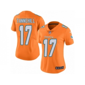 Women's Nike Miami Dolphins #17 Ryan Tannehill Limited Orange Rush NFL Jersey
