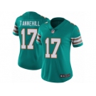 Women's Nike Miami Dolphins #17 Ryan Tannehill Vapor Untouchable Limited Aqua Green Alternate NFL Jersey