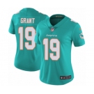 Women's Nike Miami Dolphins #19 Jakeem Grant Aqua Green Team Color Vapor Untouchable Elite Player NFL Jersey