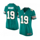 Women's Nike Miami Dolphins #19 Jakeem Grant Game Aqua Green Alternate NFL Jersey