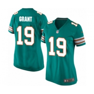 Women's Nike Miami Dolphins #19 Jakeem Grant Game Aqua Green Alternate NFL Jersey