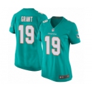 Women's Nike Miami Dolphins #19 Jakeem Grant Game Aqua Green Team Color NFL Jersey