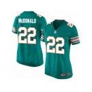 Women's Nike Miami Dolphins #22 T.J. McDonald Limited Aqua Green Alternate NFL Jersey