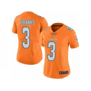 Women's Nike Miami Dolphins #3 Andrew Franks Limited Orange Rush NFL Jersey