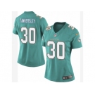 Women's Nike Miami Dolphins #30 Cordrea Tankersley Limited Aqua Green Team Color NFL Jersey