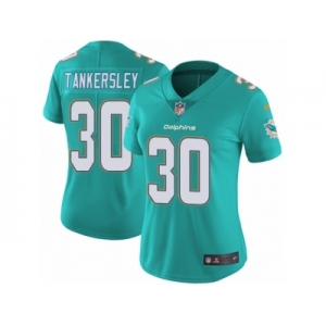 Women's Nike Miami Dolphins #30 Cordrea Tankersley Vapor Untouchable Limited Aqua Green Team Color NFL Jersey