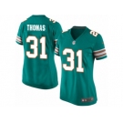 Women's Nike Miami Dolphins #31 Michael Thomas Limited Aqua Green Alternate NFL Jersey