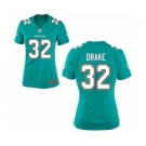 Women's Nike Miami Dolphins #32 Kenyan Drake Green Alternate NFL Jersey