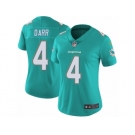 Women's Nike Miami Dolphins #4 Matt Darr Vapor Untouchable Limited Aqua Green Team Color NFL Jersey