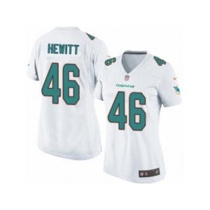 Women's Nike Miami Dolphins #46 Neville Hewitt Limited White NFL Jersey