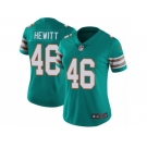 Women's Nike Miami Dolphins #46 Neville Hewitt Vapor Untouchable Limited Aqua Green Alternate NFL Jersey