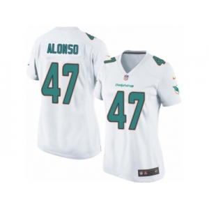 Women's Nike Miami Dolphins #47 Kiko Alonso Game White NFL Jersey