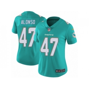 Women's Nike Miami Dolphins #47 Kiko Alonso Vapor Untouchable Limited Aqua Green Team Color NFL Jersey