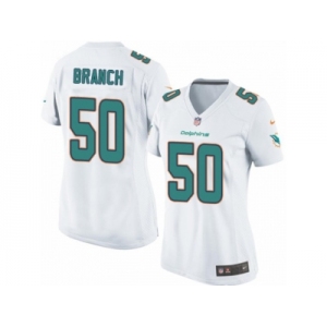 Women's Nike Miami Dolphins #50 Andre Branch Game White NFL Jersey