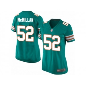 Women's Nike Miami Dolphins #52 Raekwon McMillan Limited Aqua Green Alternate NFL Jersey