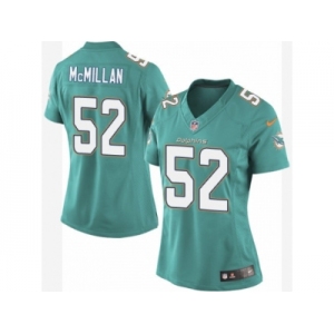 Women's Nike Miami Dolphins #52 Raekwon McMillan Limited Aqua Green Team Color NFL Jersey