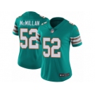 Women's Nike Miami Dolphins #52 Raekwon McMillan Vapor Untouchable Limited Aqua Green Alternate NFL Jersey