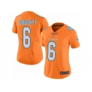 Women's Nike Miami Dolphins #6 Brandon Doughty Limited Orange Rush NFL Jersey