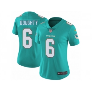 Women's Nike Miami Dolphins #6 Brandon Doughty Vapor Untouchable Limited Aqua Green Team Color NFL Jersey