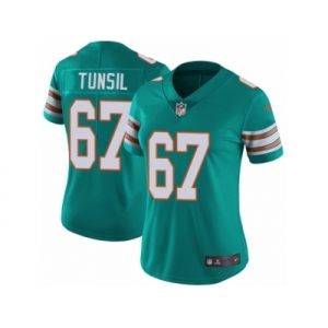 Women's Nike Miami Dolphins #67 Laremy Tunsil Vapor Untouchable Limited Aqua Green Alternate NFL Jersey