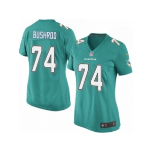 Women's Nike Miami Dolphins #74 Jermon Bushrod Game Aqua Green Team Color NFL Jersey