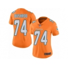 Women's Nike Miami Dolphins #74 Jermon Bushrod Limited Orange Rush NFL Jersey