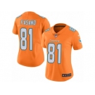 Women's Nike Miami Dolphins #81 Anthony Fasano Limited Orange Rush NFL Jersey