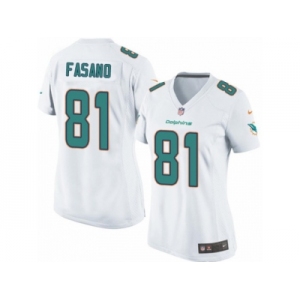 Women's Nike Miami Dolphins #81 Anthony Fasano Limited White NFL Jersey
