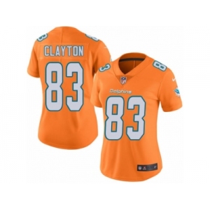 Women's Nike Miami Dolphins #83 Mark Clayton Limited Orange Rush NFL Jersey