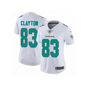 Women's Nike Miami Dolphins #83 Mark Clayton Vapor Untouchable Limited White NFL Jersey