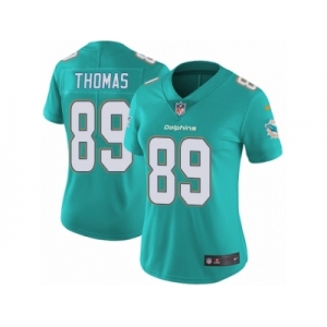 Women's Nike Miami Dolphins #89 Julius Thomas Vapor Untouchable Limited Aqua Green Team Color NFL Jersey