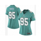 Women's Nike Miami Dolphins #95 William Hayes Limited Aqua Green Team Color NFL Jersey