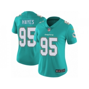 Women's Nike Miami Dolphins #95 William Hayes Vapor Untouchable Limited Aqua Green Team Color NFL Jersey